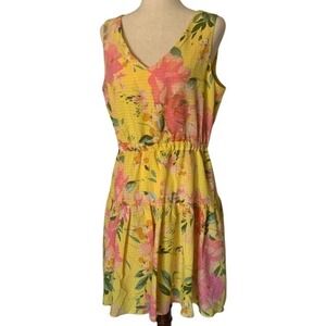 Melonie T Dress Floral Pockets Sleeveless 14 Spring Easter Feminine Fit & Flare